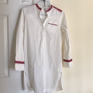 JCrew Embroidered Swim Beach coverup